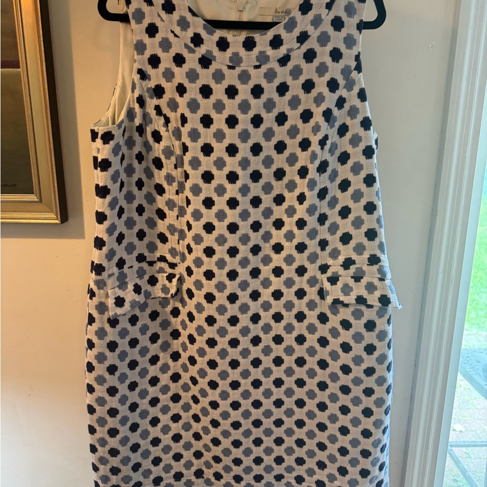 Boden Blue and White Print Dress